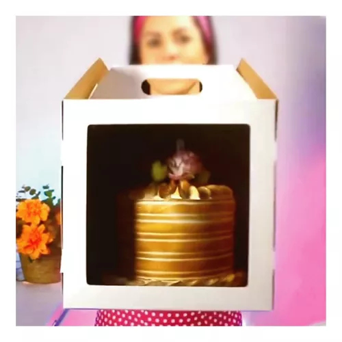 KIT 5~20 Caixas Bolo Alto Cake Box - 22x22x22cm - Confeitari