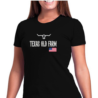 CAMISETA COUNTRY BABY LOOK TEXAS OLD FARM USA REF 111