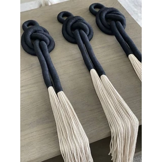 Colar de parede Decoração Nós Macramê em fios algodão