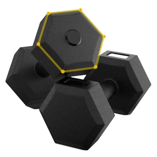 Par De Halteres Dumbell Cement Sextavado Bonafit Preto
