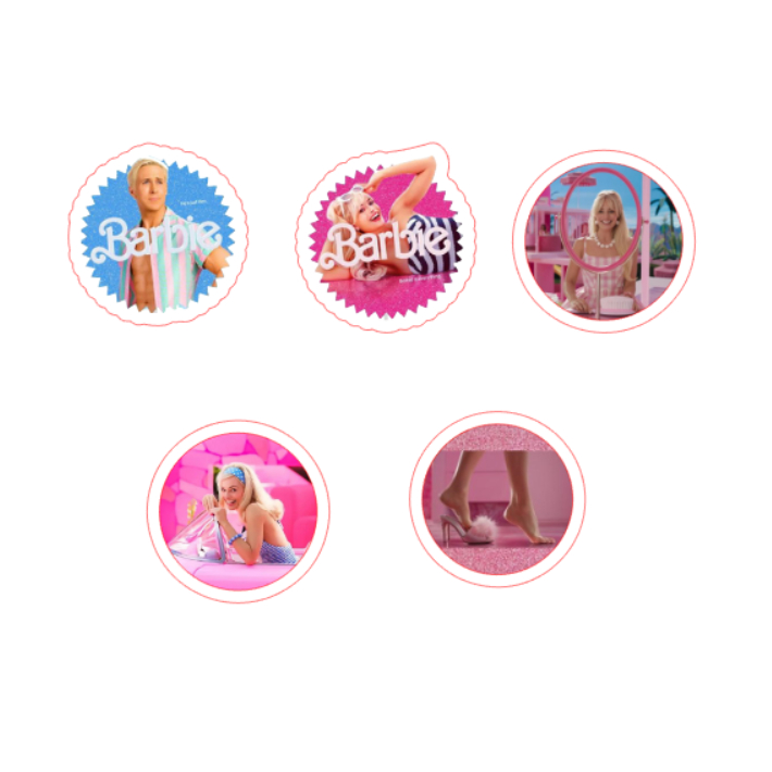 5 Barbie Labels