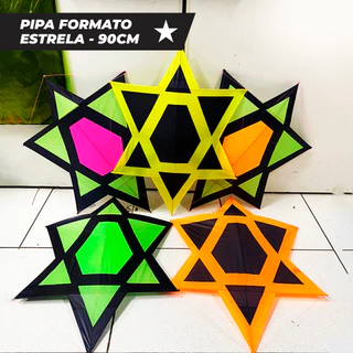 Pipa Estrela 80cm - Unitário ou Pacote com 5