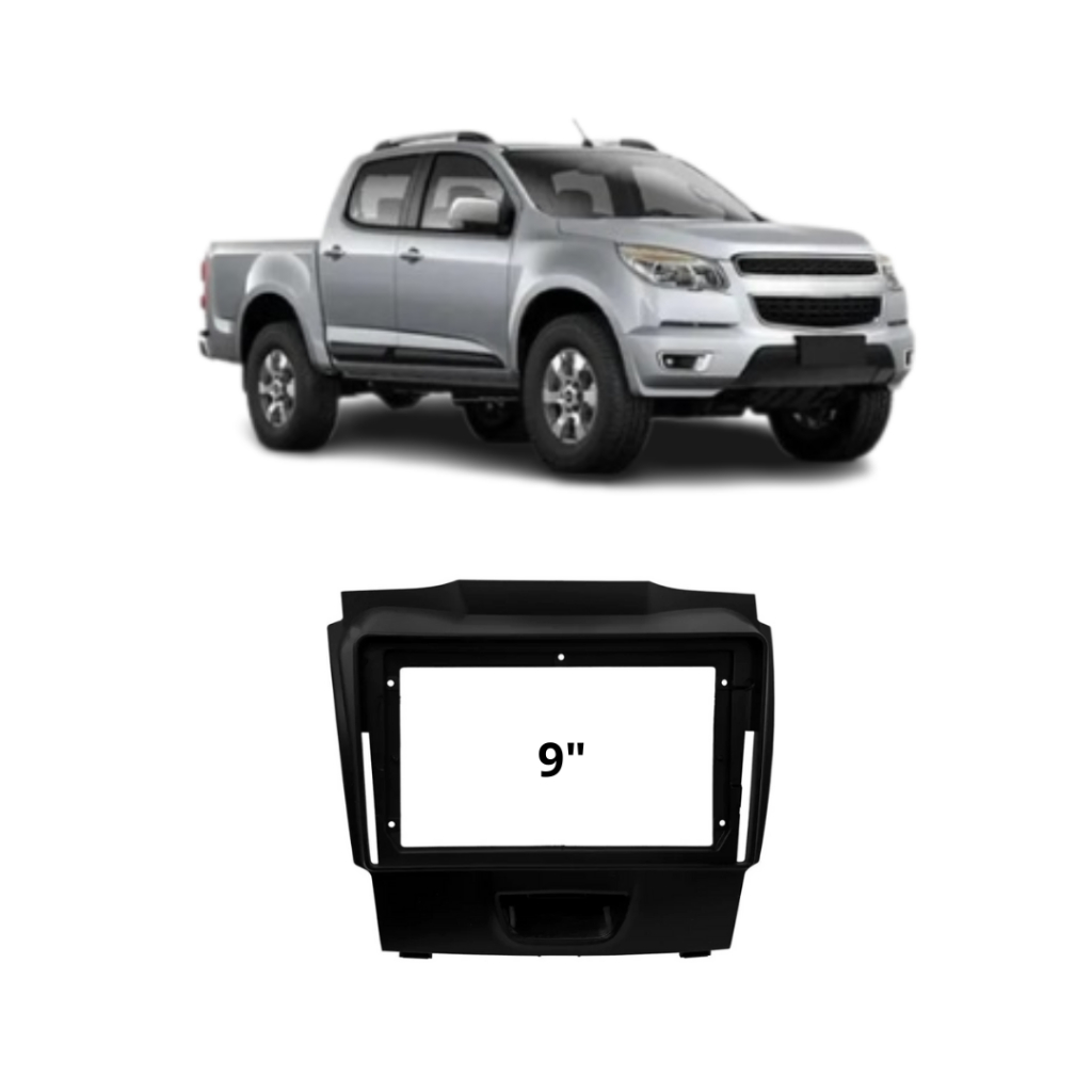 Moldura Multimídia De 9 Polegadas Chevrolet S10 2012 a 2016 Preto Fosco ...