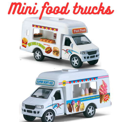 Miniatura Mini food trucks Caminhão de fast food Caminhão de sorvete