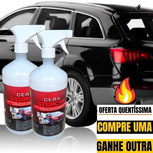 Promoção Leve 2 Ceras Cristalizadora STOPCAR de 1Litro (Total de 2 litros) Pelo Preço de Uma, Brilho Intenso e Fácil Aplicação Rende Até 30 Carros