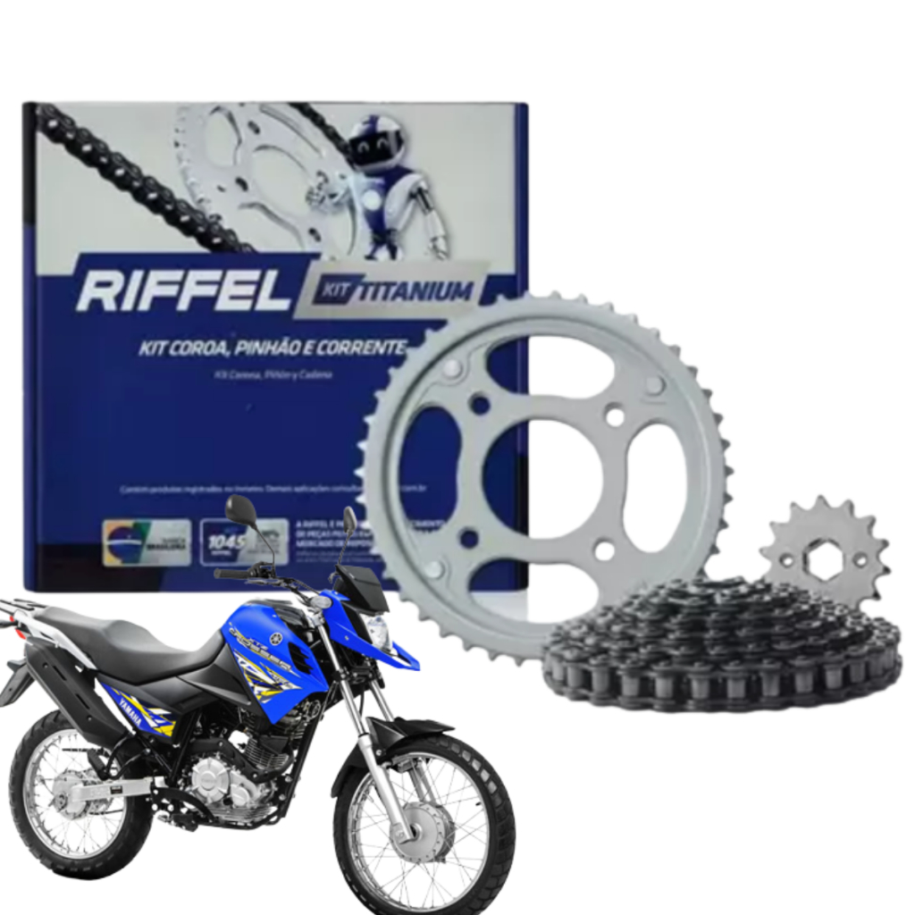 Kit Relacao Tracao Transmissão Yamaha Xtz 150 Crosser 2014 2015 2016 ...