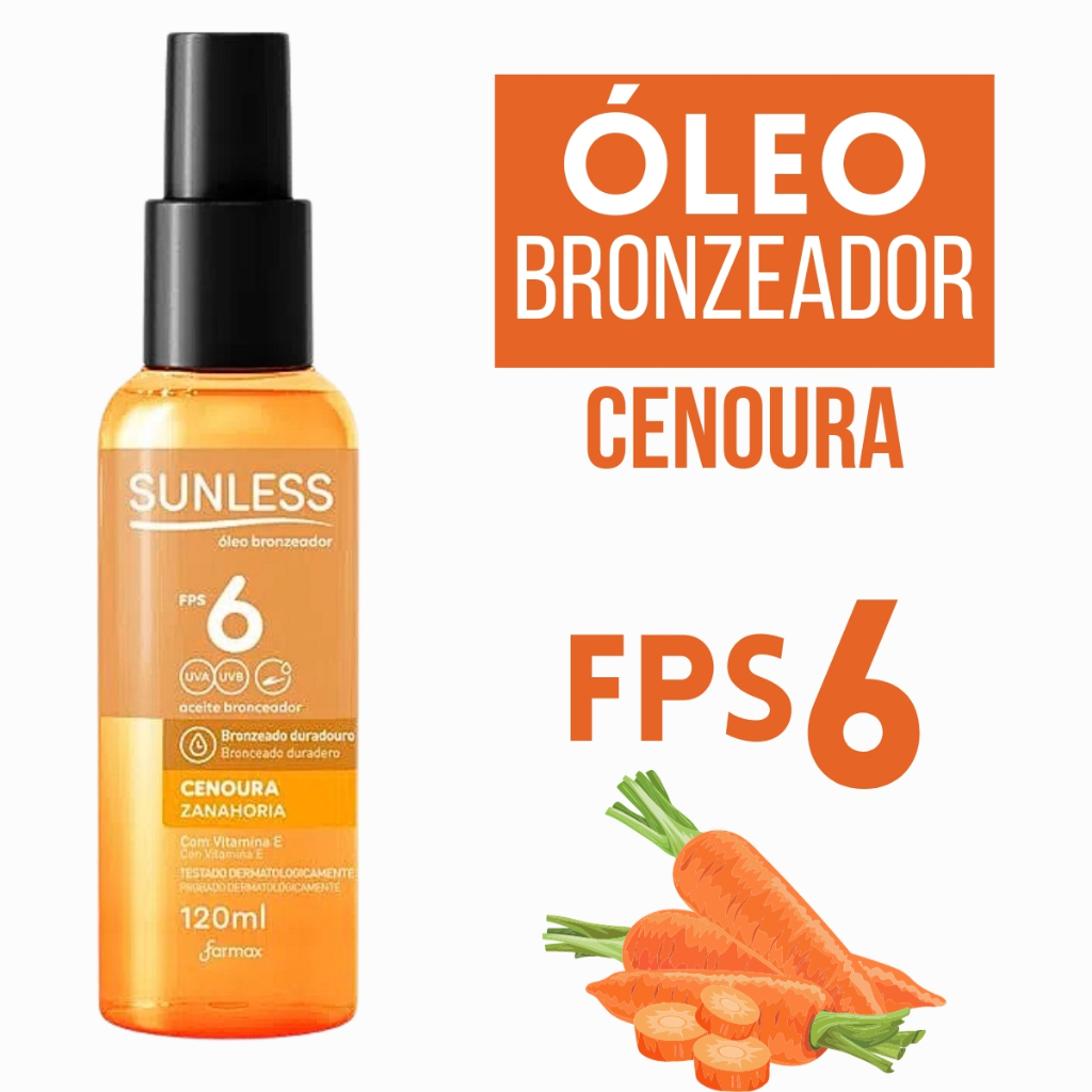 Combo óleo bronzeador fps 6 by clara brasil spray 120ML + loção