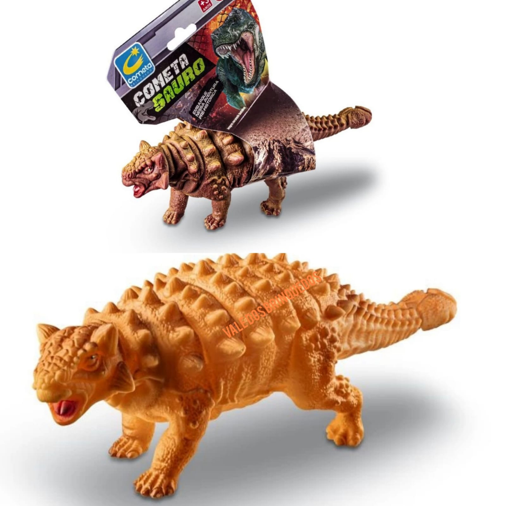 Dinossauro Anquilossauro 25cm de Vinil Grande Brinquedo Premium ...