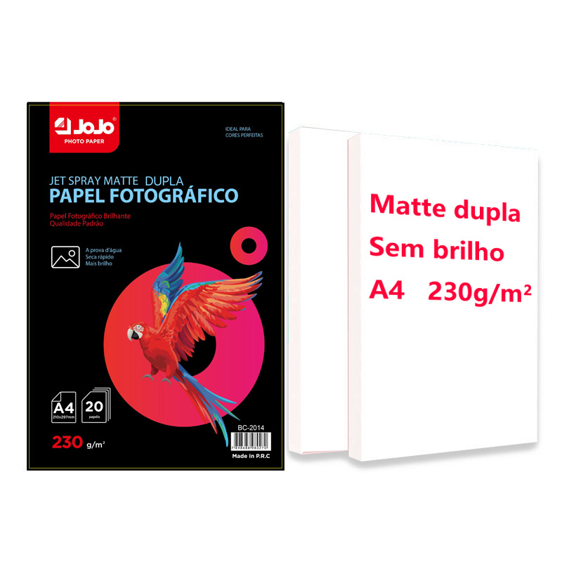 Papel Fotográfico Dupla face Foto 230g A4 Matte Fosco Resistente a Água ...