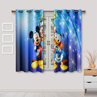 Cortina Para Quarto Infantil Criança Bebe Mickey Menino 2.00 X 1.50 Janela, Decoração