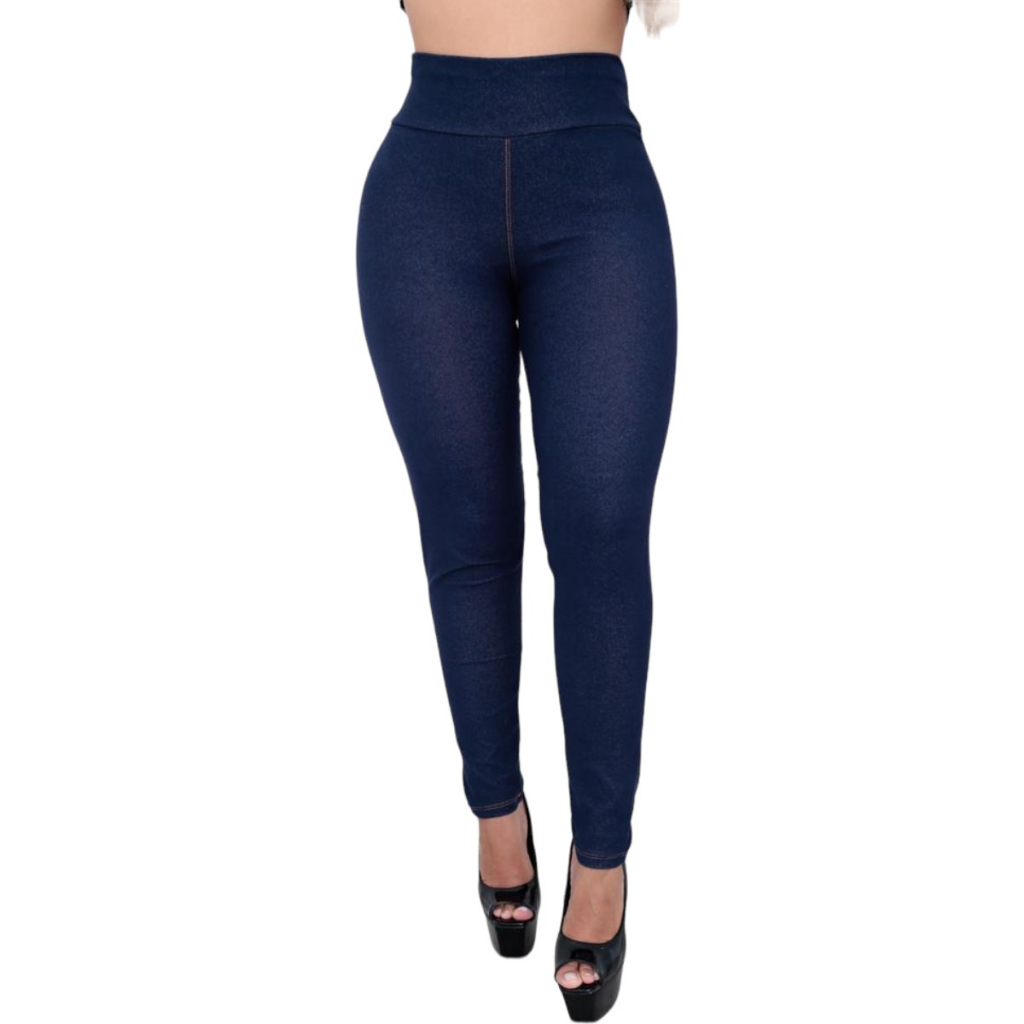 Calça Legging Plus Size Cotton Veste 48 Ao 56 Cós Alto Grossa