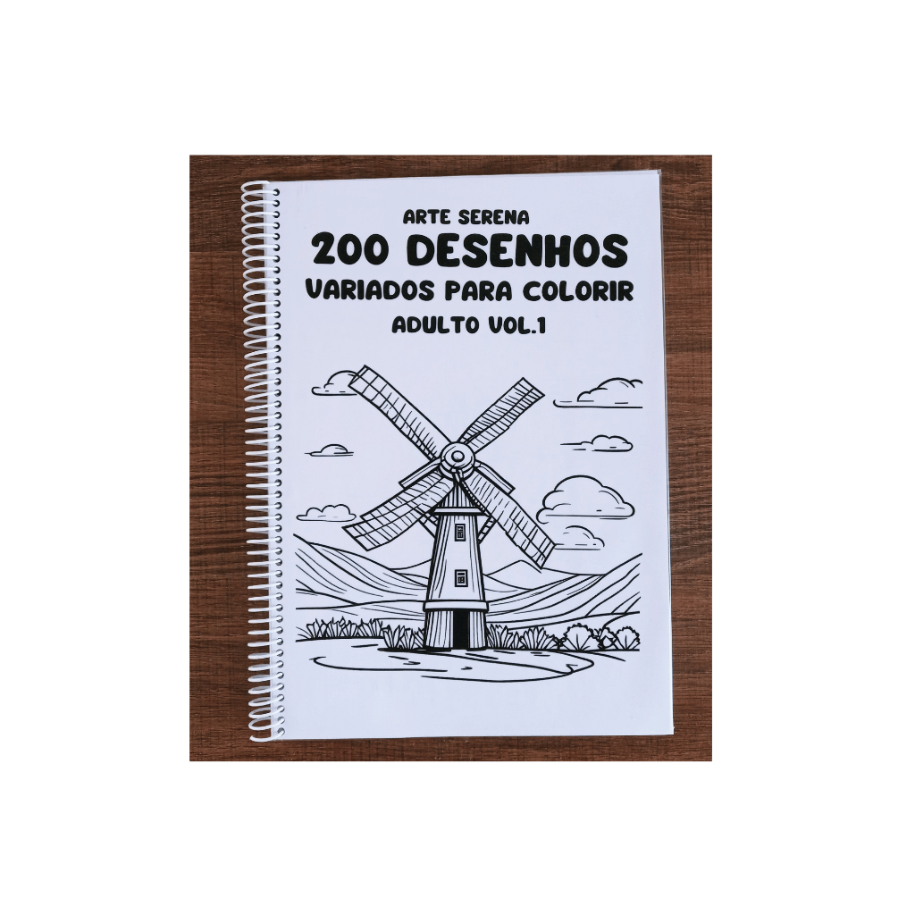 Caderno Livro De Colorir com 200 Desenhos para Colorir Adulto - Capa ...