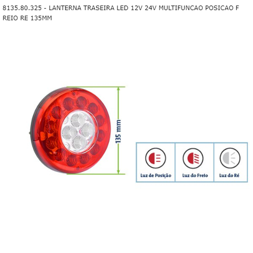 Jogo de 10 Lâmpadas Autopoli Led Ba15s-21 1 Polos Vermelho 30w 12v