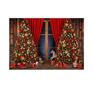 Fundo Fotográfico Tecido Sublimado 3D Natal Em Tecido Natalino 2,2x1,5