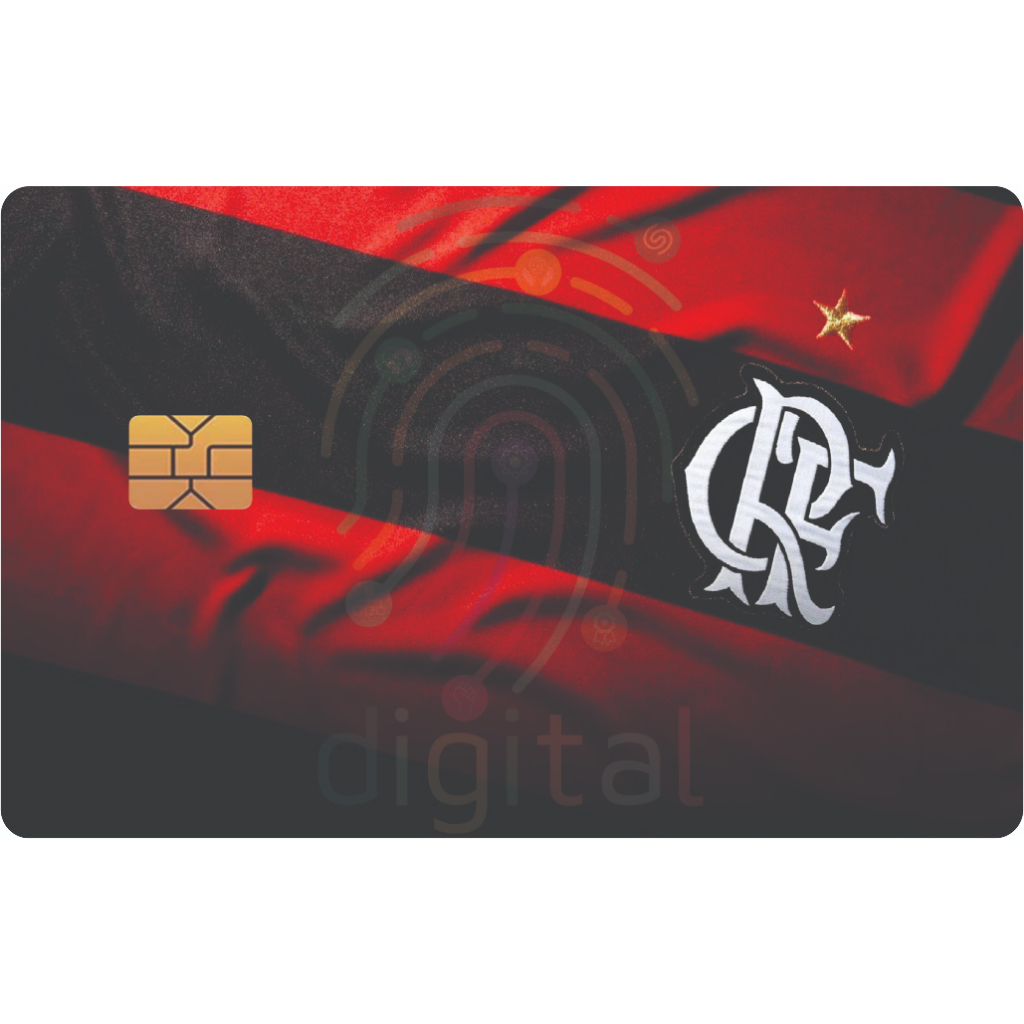 Adesivo de Cartão Crédito e Débito Flamengo, Skin Card Película Protetora