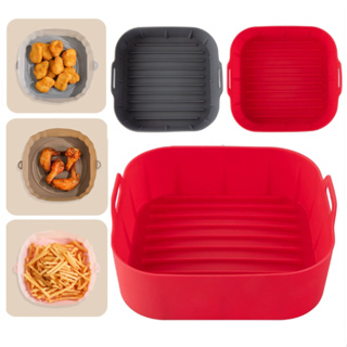 Forma De Silicone Para Air Fryer Quadrada Red SN22420 Mimostyle