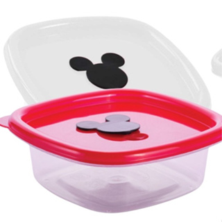 Pote Válvula Mickey Mouse Vermelho Branco Quadrado Retangular - Plasútil -Ref:6391