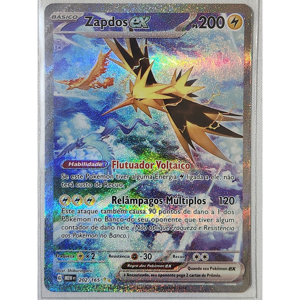 Carta Pokemon Zapdos ex (202/165) MEW