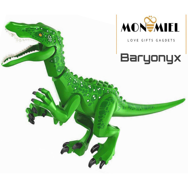 Blocos De Montar T-rex Verde Grande 28.5cm Desenho Animado