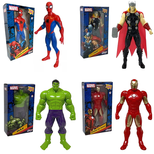 Boneco Vingadores - Marvel Original - 22cm - Aranha Thor Hulk Homem de ...