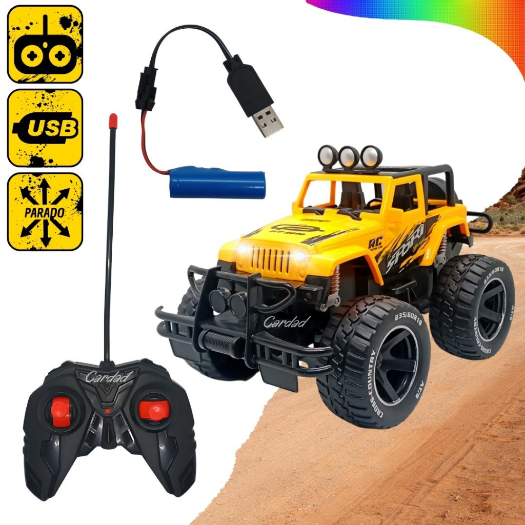 Carrinho De Controle Remoto Dinossauro Monster Big Foot 4x4 - A7L Store