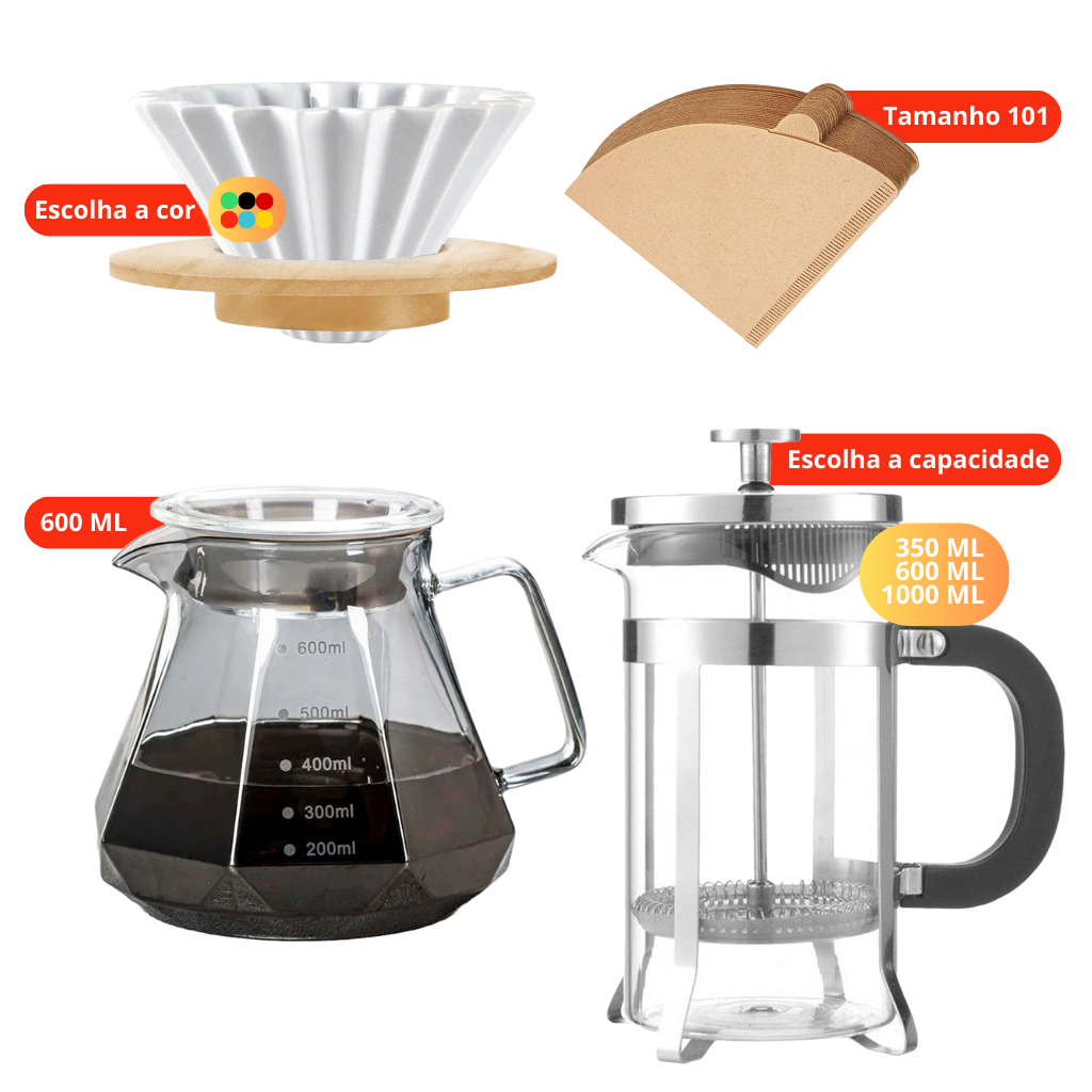 coffee&joy - Jarra para Café Colmeia com Tampa 600 ml