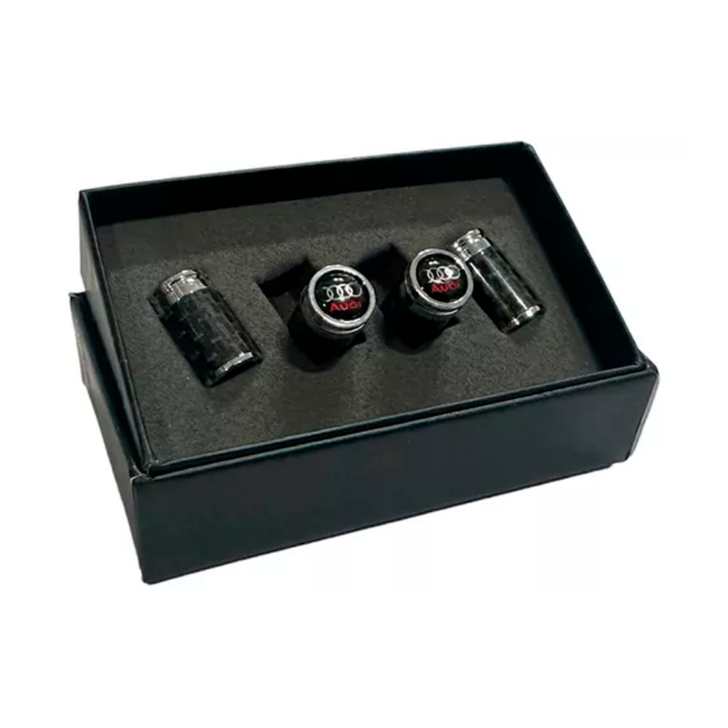 Bico De Válvula Carbono Tampa Pneu Audi