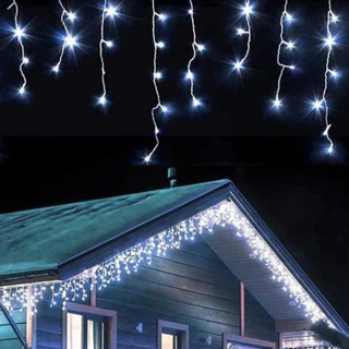 Pisca Pisca Led Cascata branco frio/colorido 8 Funções 2.3 METROS 220V 100 LEDS