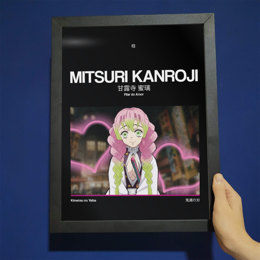 Quadro - Kimetsu no Yaiba Demon Slayer Anime - Hashira Amor Mitsuri Kanroji  com moldura | Shopee Brasil