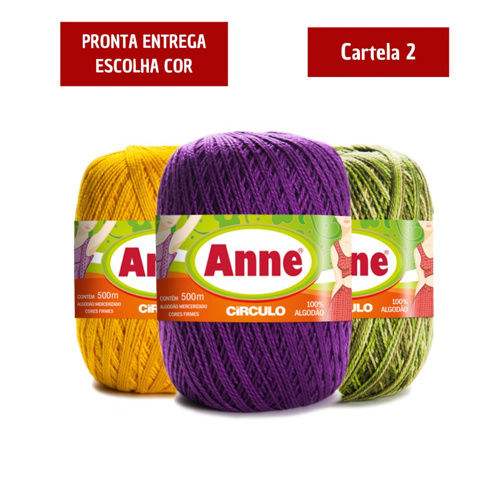 Linha Anne Circulo 500 Metros - Crochê / Vestuário / Tricô / Amigurumi ...