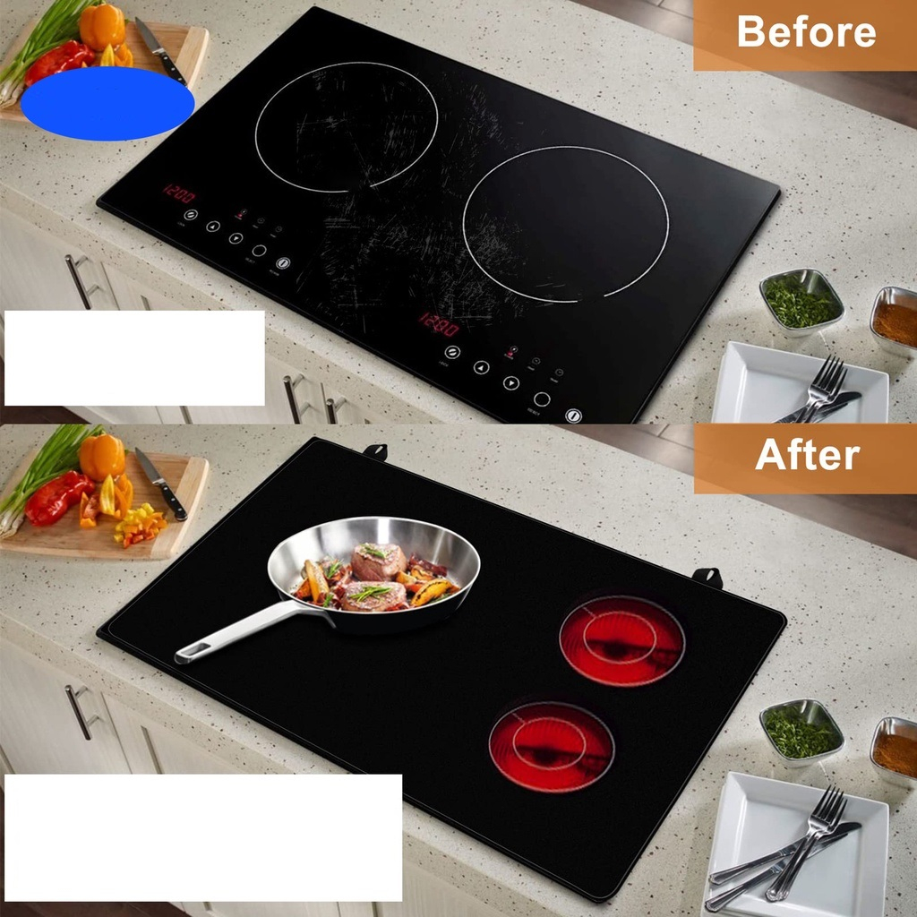 1 Tapete Grande Protetor Fogão Indução Silicone Antiderrapante 35 cm x 25 cm