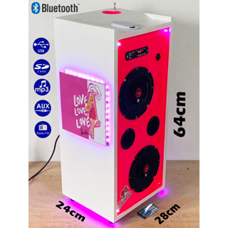 Caixa Som Amplificada Bluetooth 3000W Rms 6 Sub Mp3 Fm Usb Sd Aux Led  Bivolt Amvox