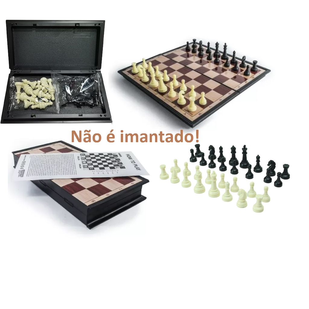 Jogo de xadrez dobrável tabuleiro 23x23 em Promoção na Shopee Brasil 2023