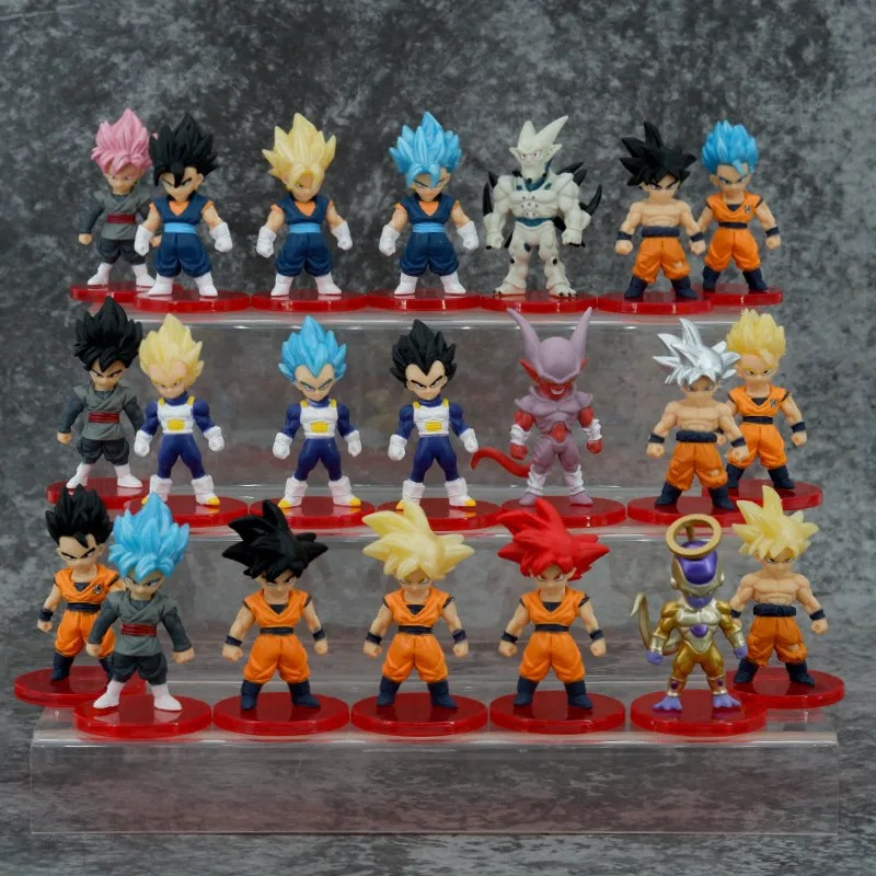 Kit 3 Boneco Dragon Ball Z Goku Super Sayajin Cabelo Azul em Promoção na  Americanas