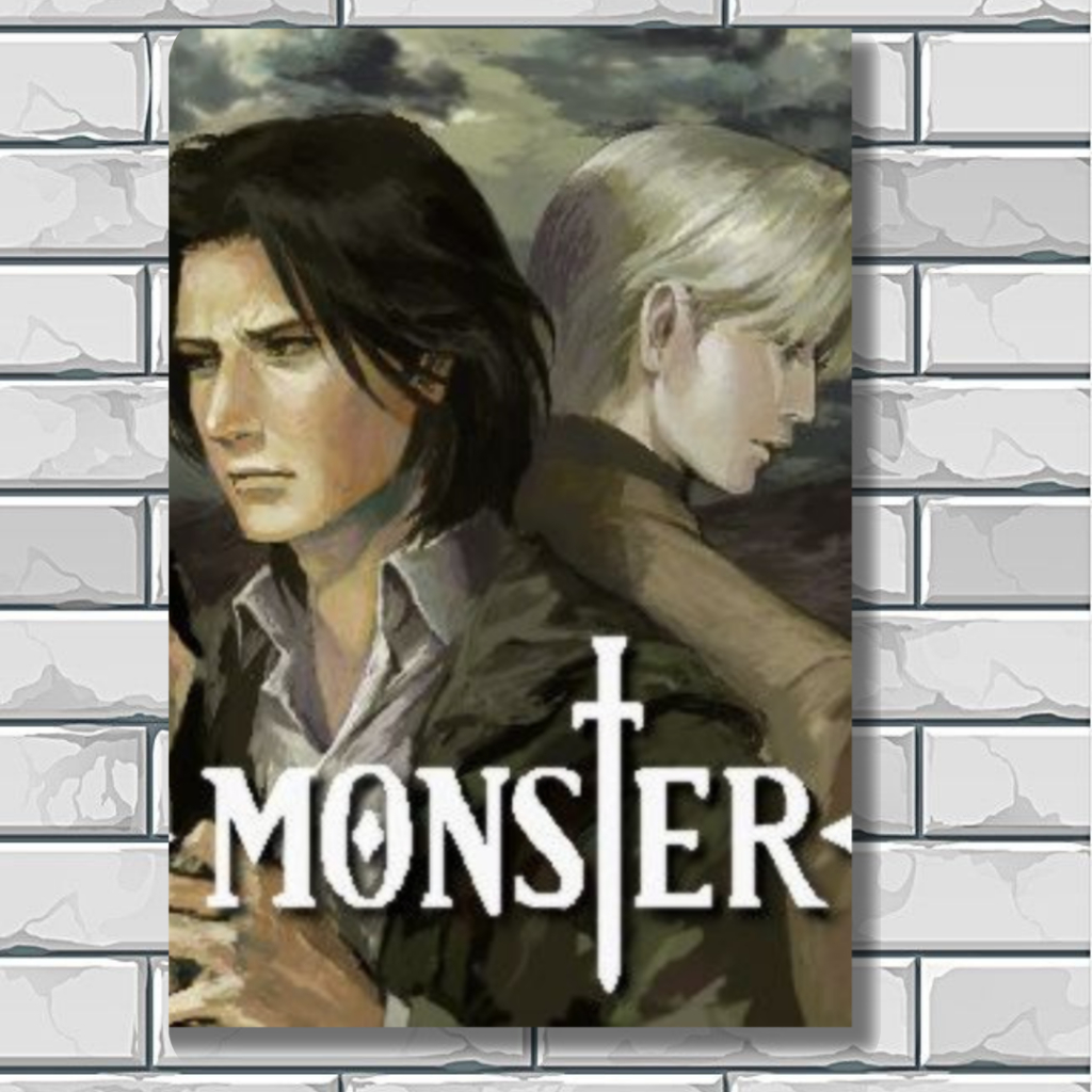 Kit 3 Placas - Monster - Placa Decorativa MDF 3mm - 14X20cm - Quadro Decorativo Sem Moldura - Decoração - Anime