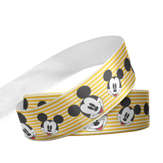Fita de Gorgurão Mickey - 1 Peça - PE42 - 38mm x 10m - Bela Fita - Coleção Disney