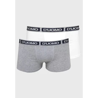 Kit 2 Cuecas Boxer Duomo Algodão com Elastano Tamanho P Branco e Cinza