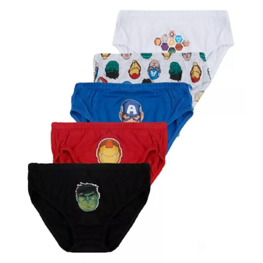 Kit 6 ou 12 Cuecas slip infantil menino de Algodão Personagens E Super Heróis