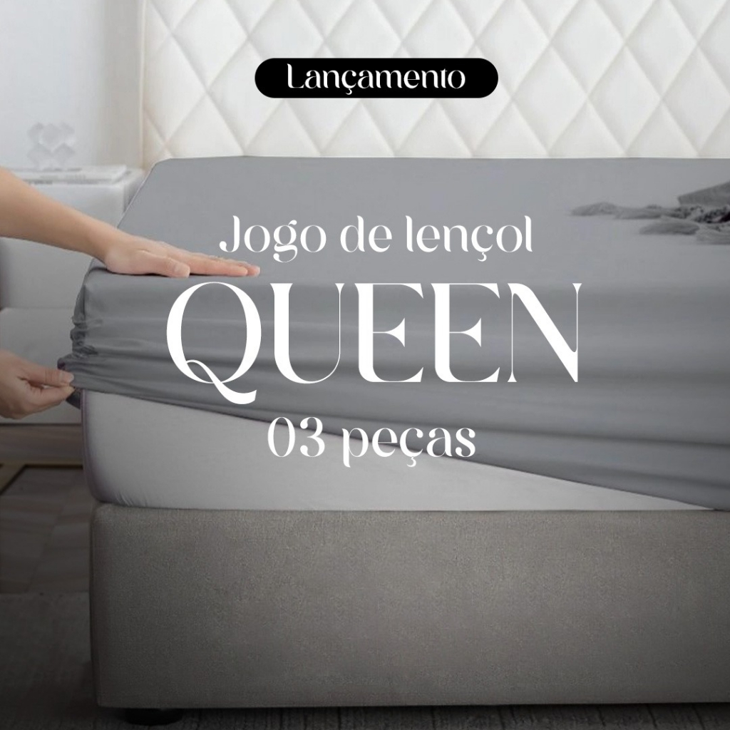 Jogo De Lençol Cama Queen 4 Pç 100% Algodão - Bem Estar - Lençol