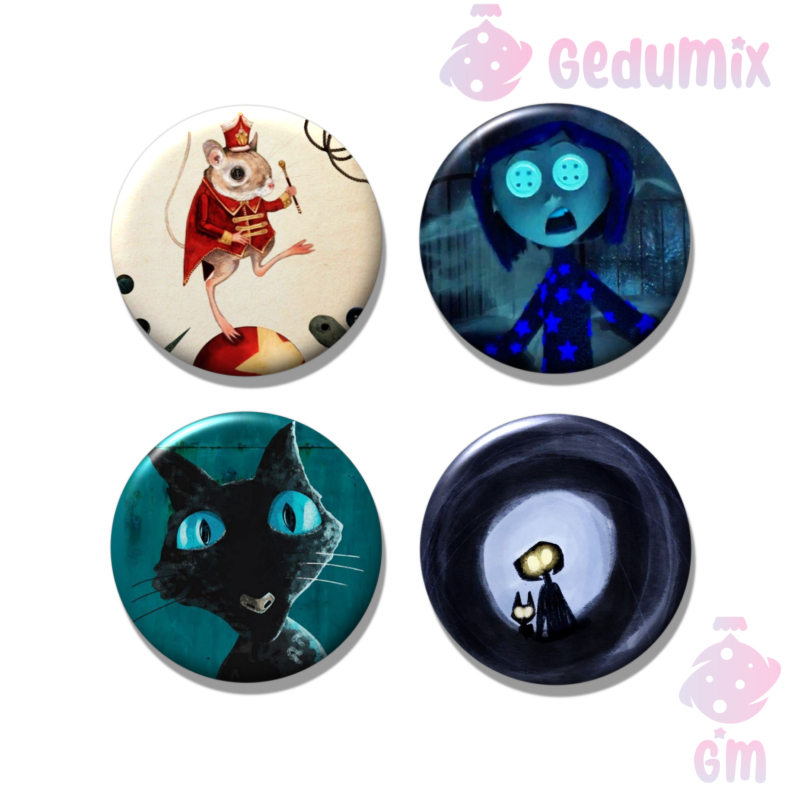 KIT 4 Bottons Broches Coraline | Shopee Brasil