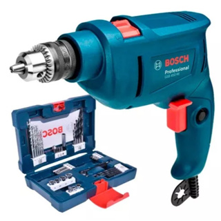 Kit Furadeira Impacto Gsb 450re 220v + Estojo De Brocas Bosch