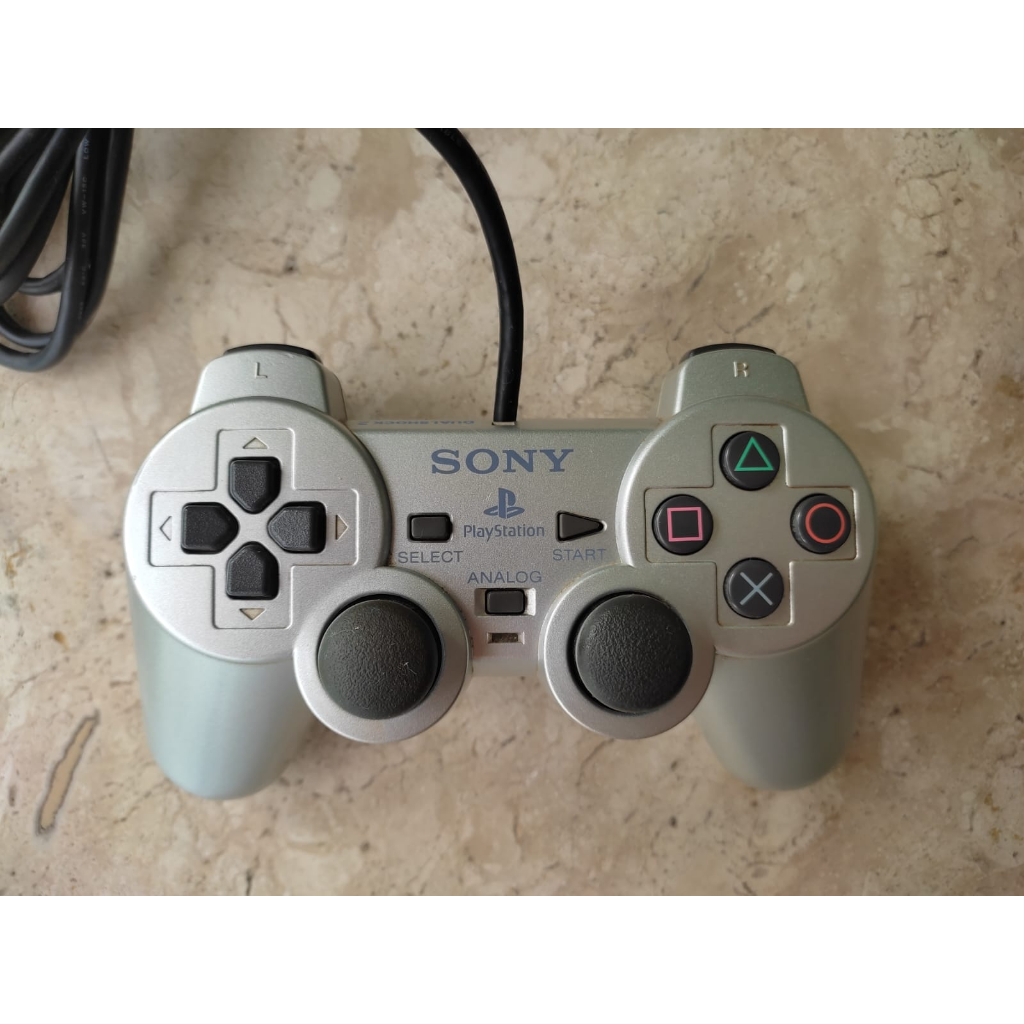 Controle Playstation 2 Ps2 Prata Silver Original Impecável