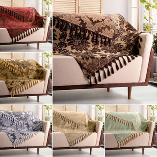 Manta Para Sofá Gigante 3,00m Jacquard Confort Medalhão Decoração Sala