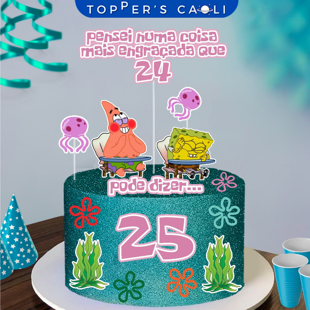 Topo de Bolo Topper 30 anos 7 Itens - Apollo Festas
