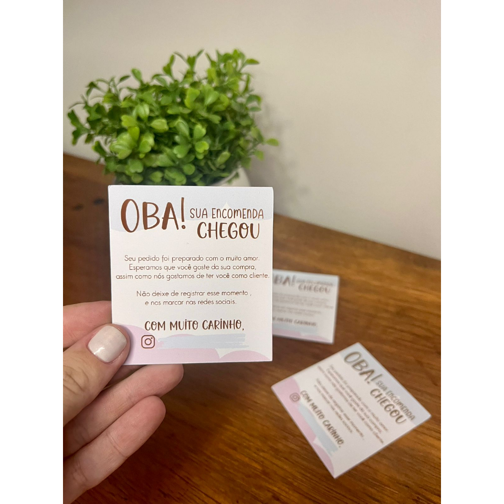 Card Unboxing 6,3x7cm | Personalizado | Shopee Brasil