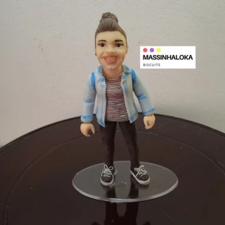 Caricatura decoração / topo de bolo 10cm Massinhaloka Biscuits