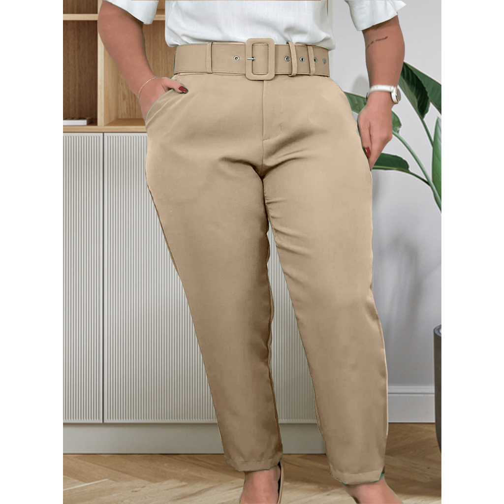 Fazer Calã CalÃ§a Social Feminina Tecido Calça Social Plus Size Em