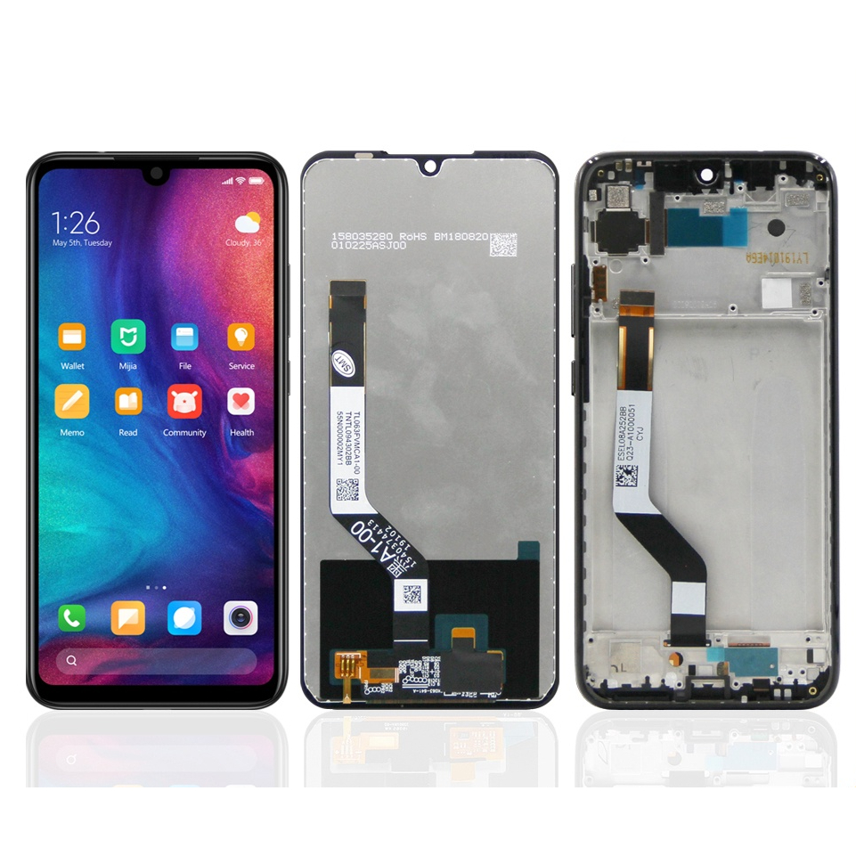 Frontal Display Note 7&Note 7 Pro Touch Tela Substituição Compativel M1901F7G Lcd VIVID Com Aro