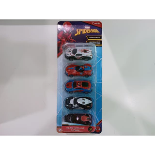 Carrinhos Spider-Man Hero Machine 5 Pack Marca Candide