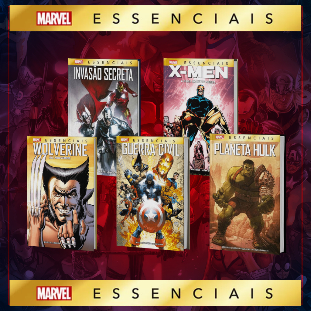 Marvel Essenciais - HQs Capa Dura Panini - Homem Aranha - Hulk - X-men - Vingadores - Demolidor - Homem de Ferro